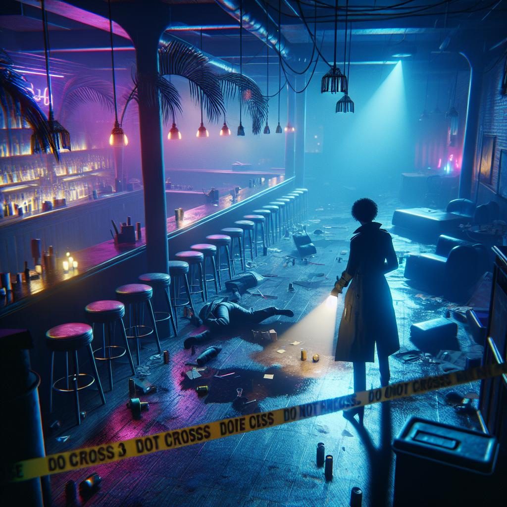 Nightclub crime scene aftermath