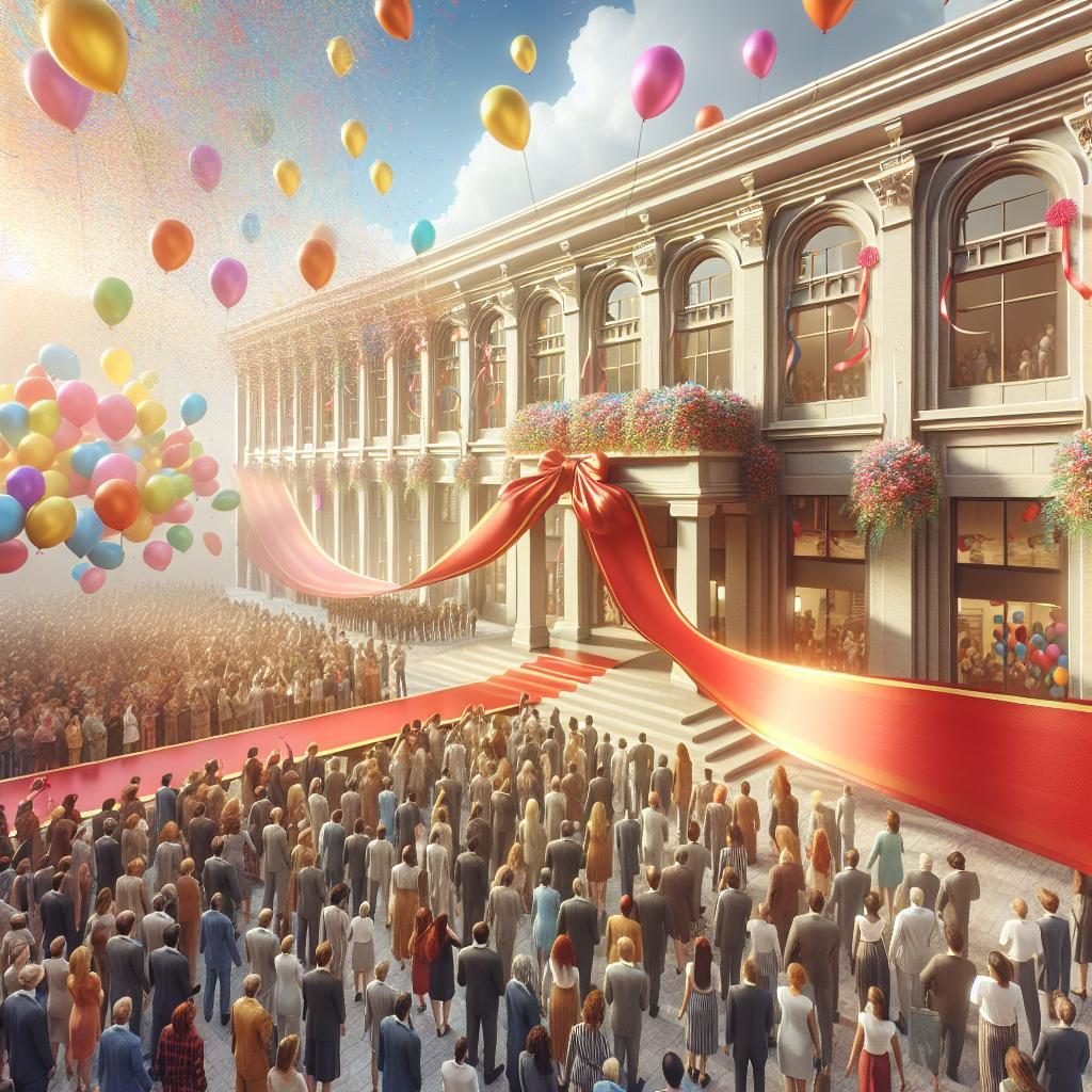 Grand opening celebration concept.