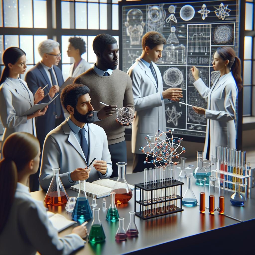 Science collaboration concept image.