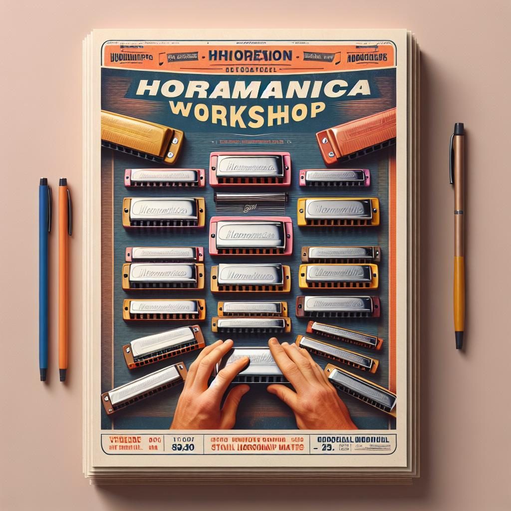 Harmonica workshop promotional poster.