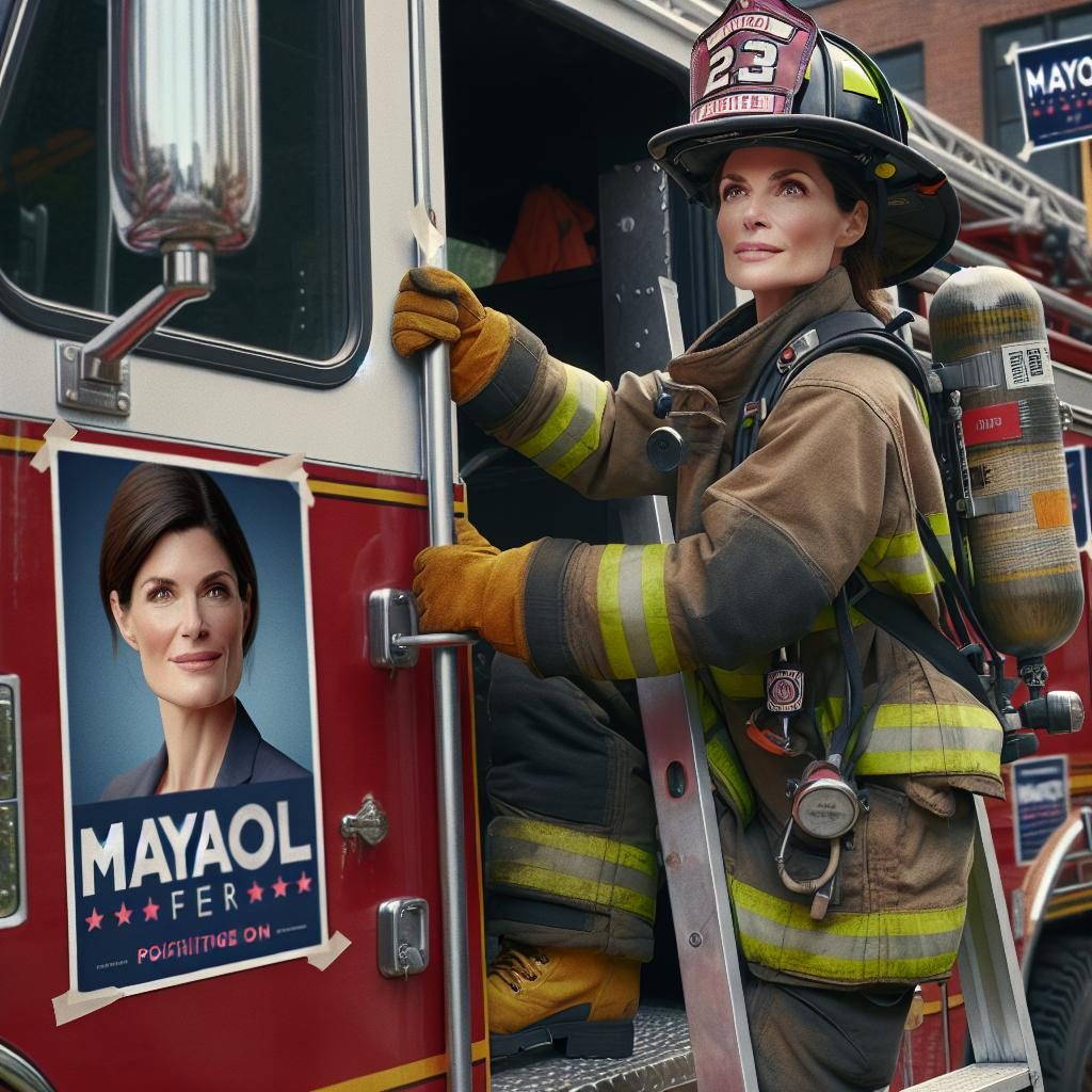 Firefighter running for mayor.