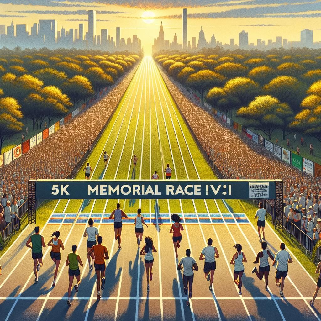 5K memorial race illustration