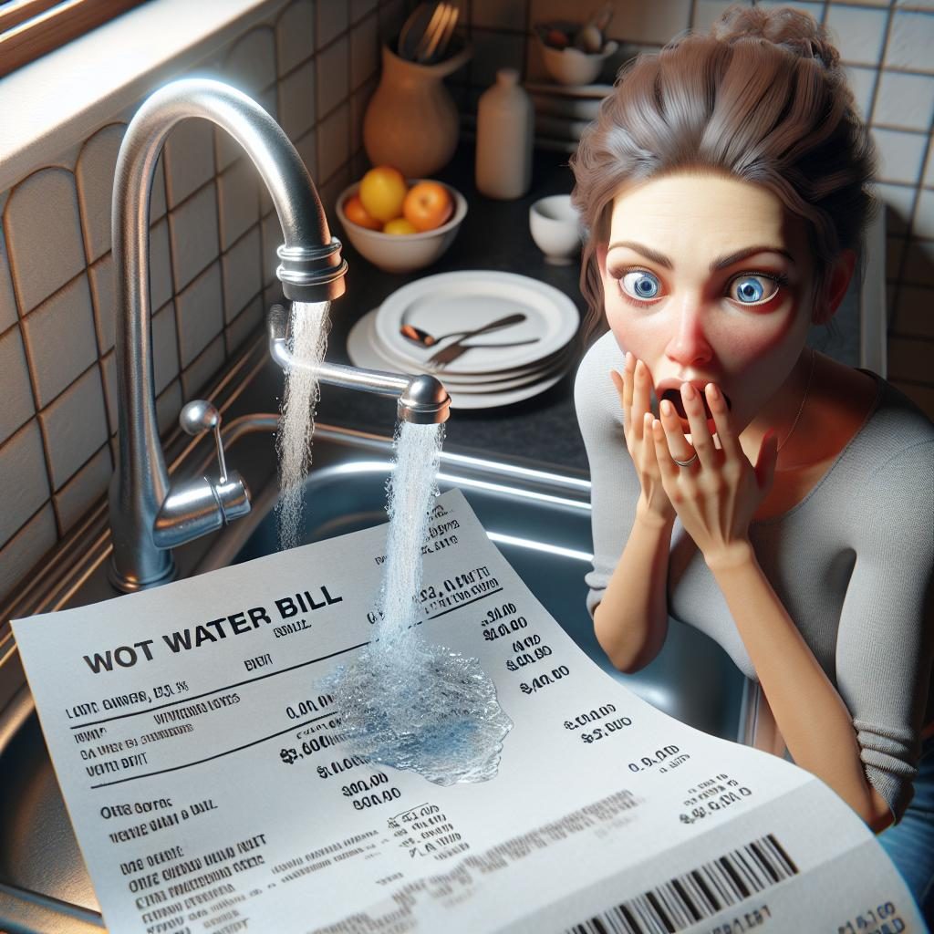 Water bill shock concept.