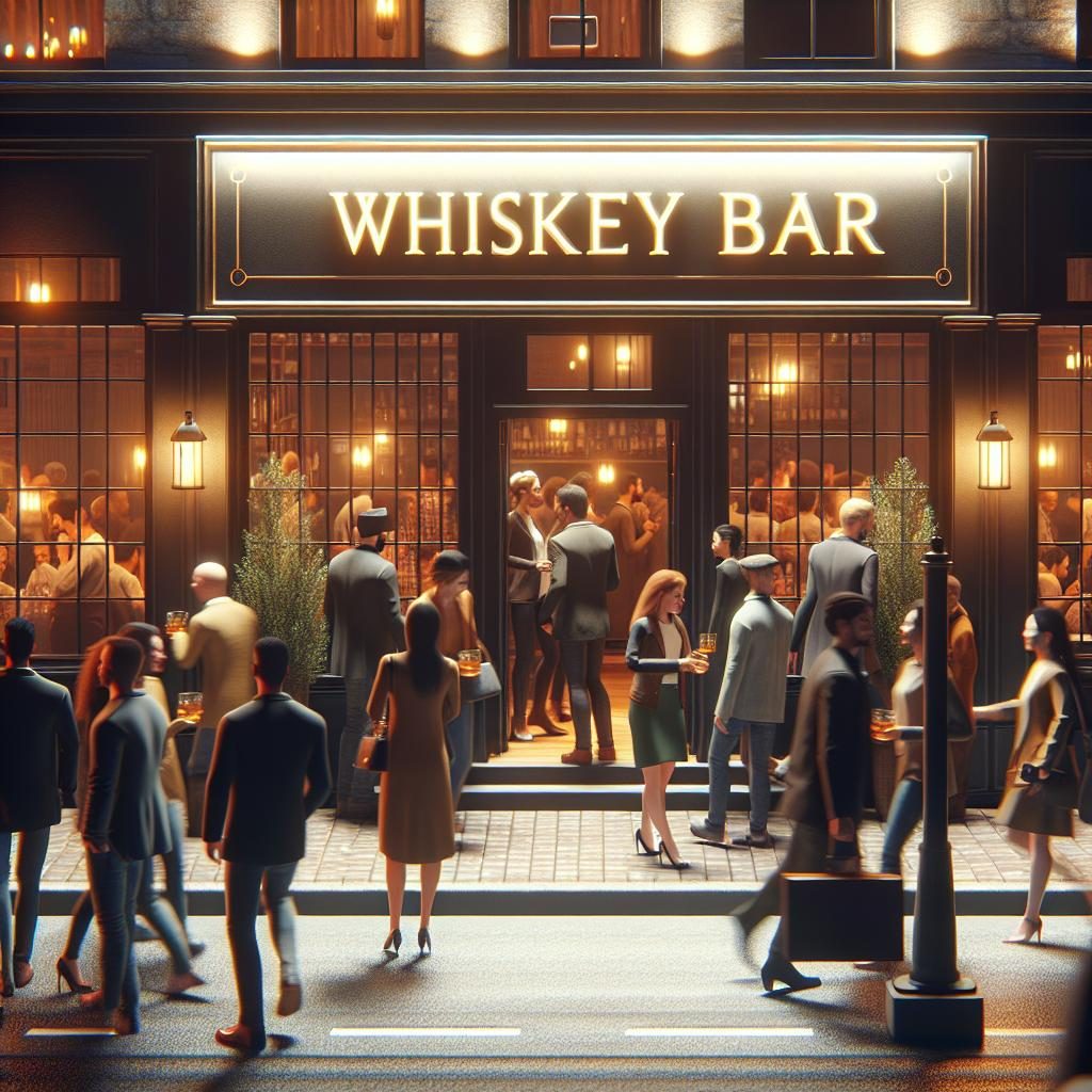 Whiskey Bar Exterior Night