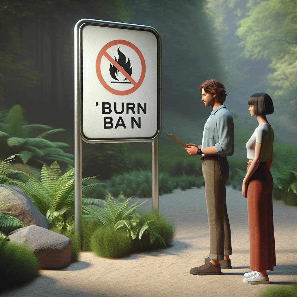 Burn ban sign