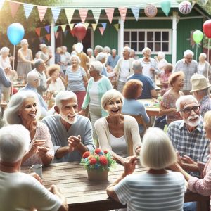 Vibrant Senior Community Gathering