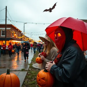 COLUMBUS, Mississippi Braces for a Rainy Halloween Celebration