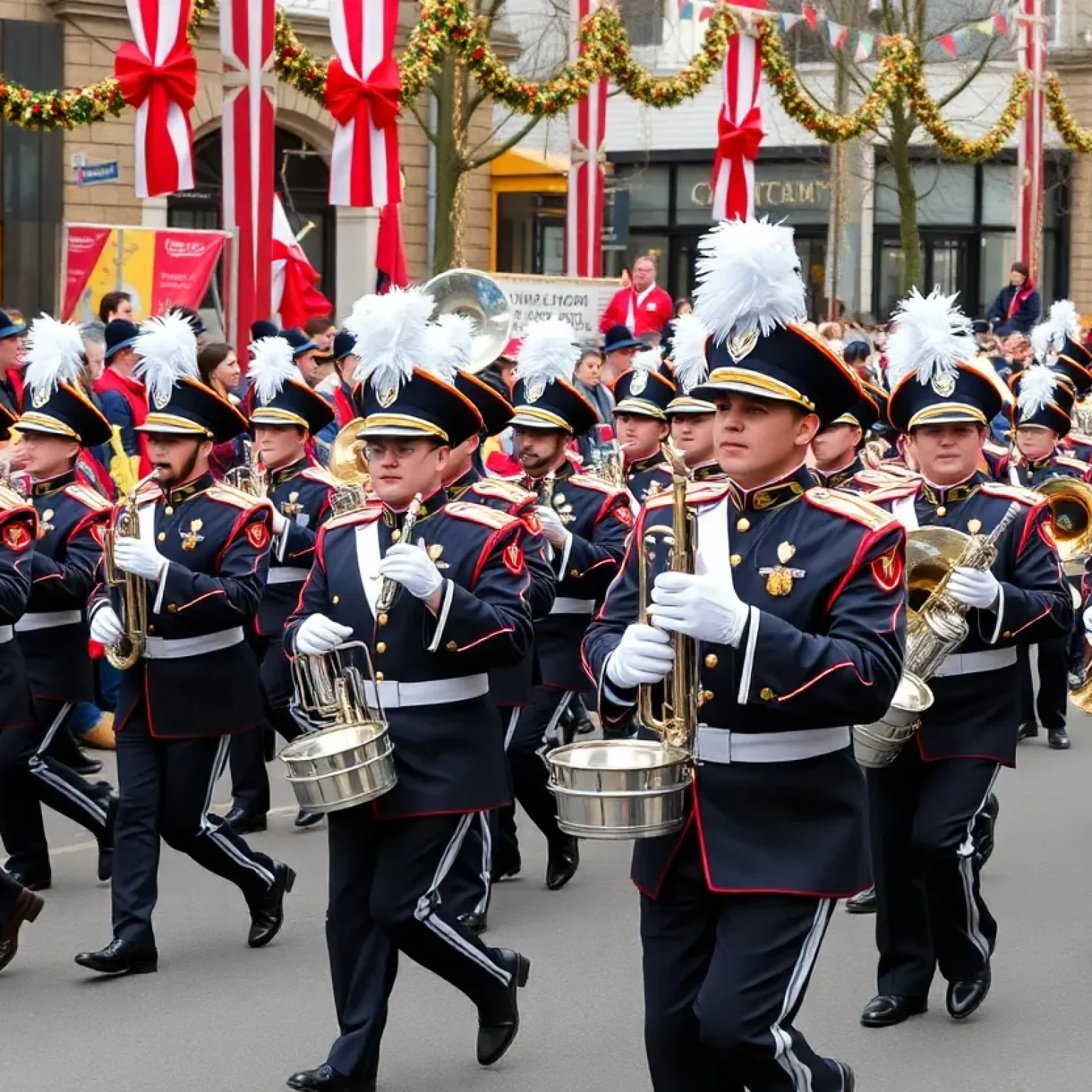 MVSU Band performing at a public parade event