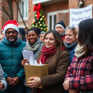 Community members gathering donations for families affected by the Starkville apartment fire on Christmas Eve