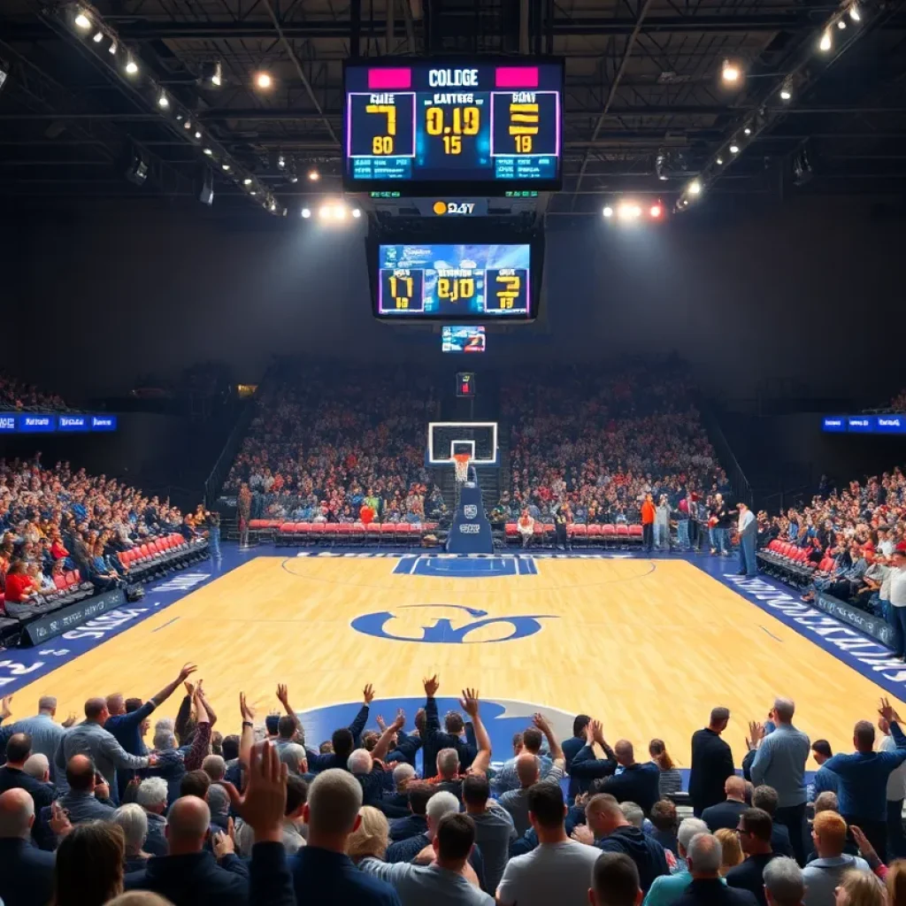 Kentucky Wildcats defeating Mississippi State Bulldogs in a basketball game