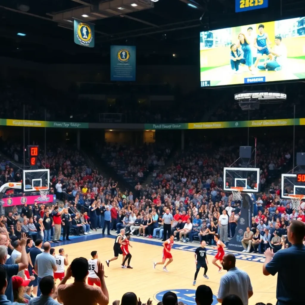 Kentucky Wildcats basketball players in action against Mississippi State Bulldogs