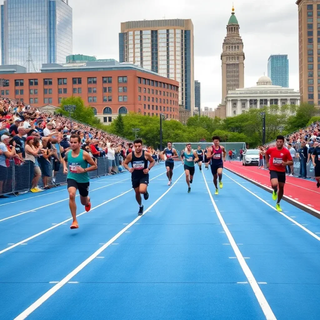 Mississippi State women's track team competing in Nashville