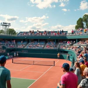 Mississippi State women's tennis players competing