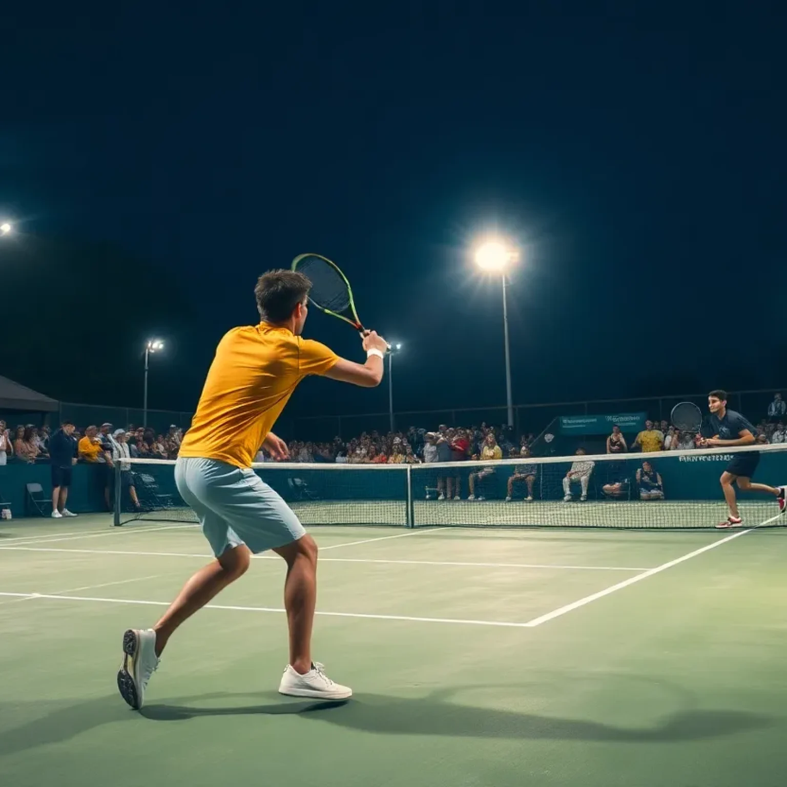 Tennis players in action at the Rula Tennis Pavilion during the ITA Kickoff Weekend.