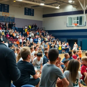 Families gathering at Starkville basketball tournament