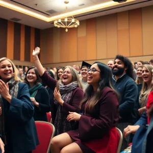 Educators celebrating at Starkville Schools' Winter Convocation