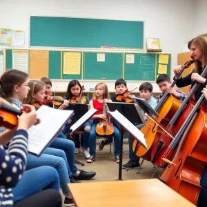 Theo Hummer teaching music at Mississippi School for Mathematics and Science