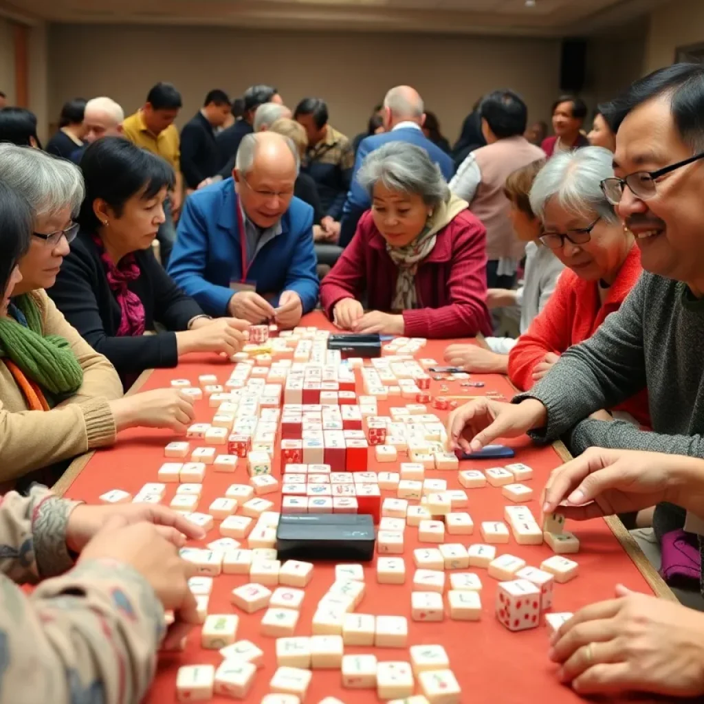 Community members enjoying a game of mahjong at Old Waverly Golf Club