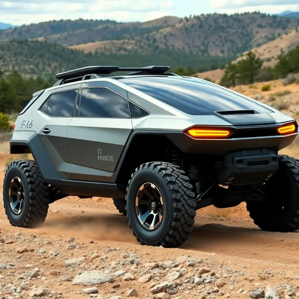 Autonomous off-road vehicle displayed at the SEMA show by Mississippi State University