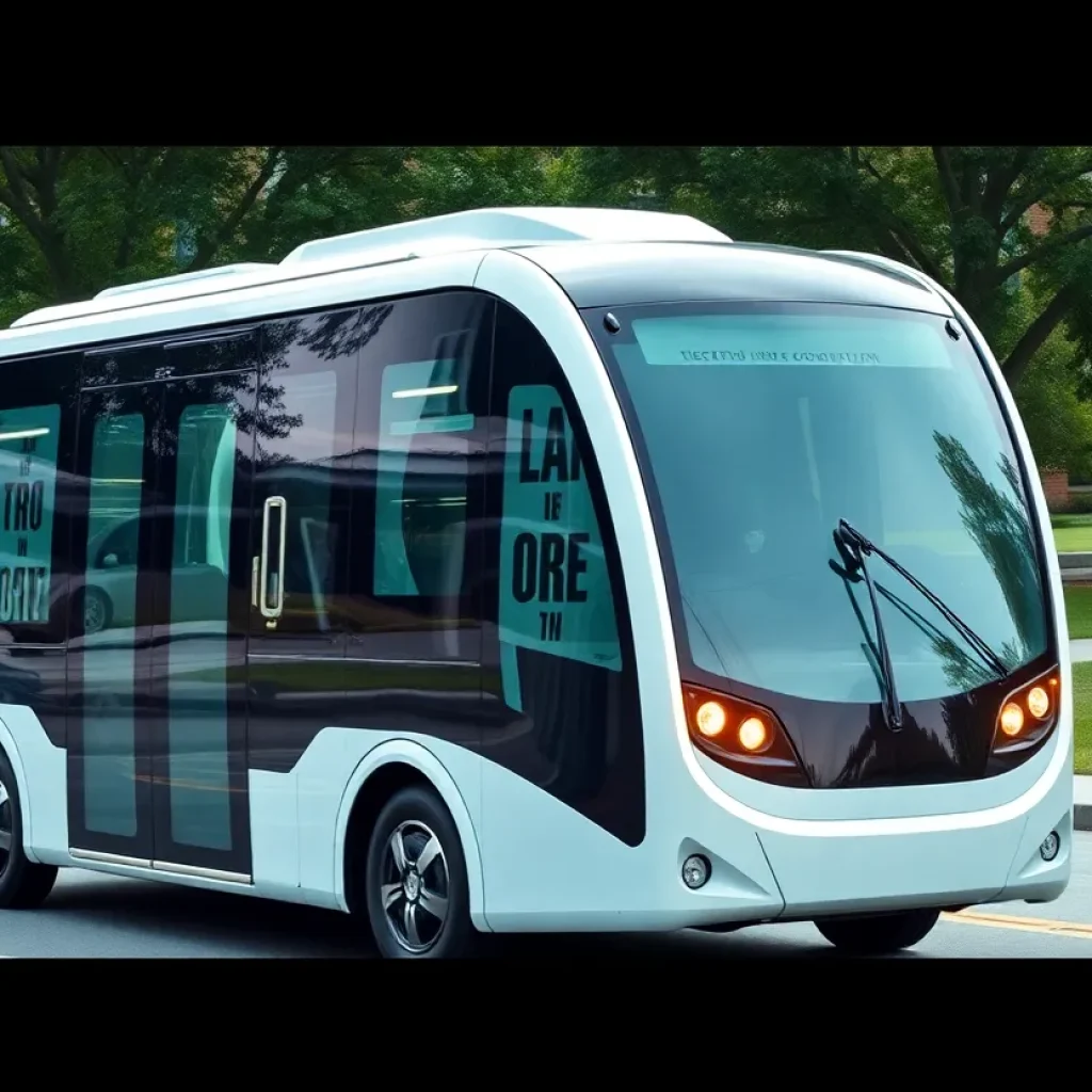 Electric autonomous shuttle on the MSU campus