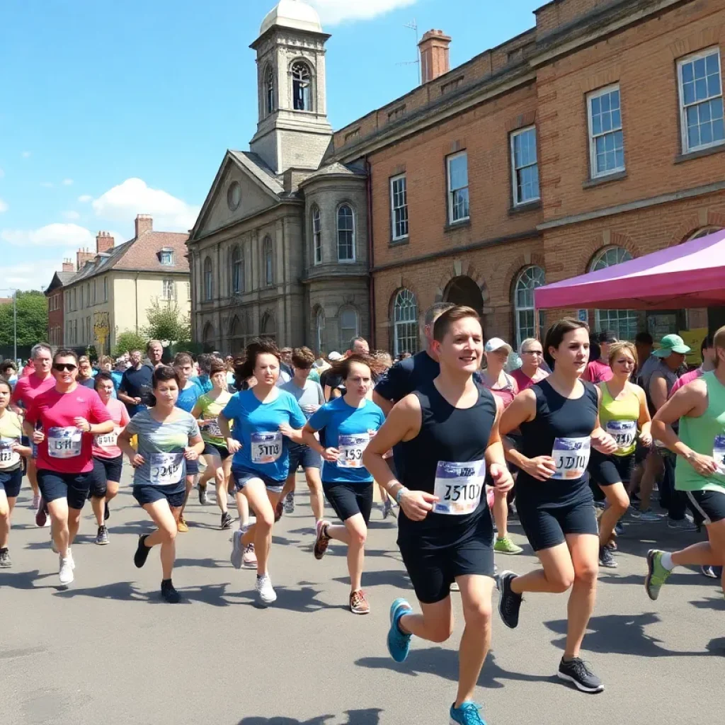 Runners participating in the Museum Miles event in Starkville