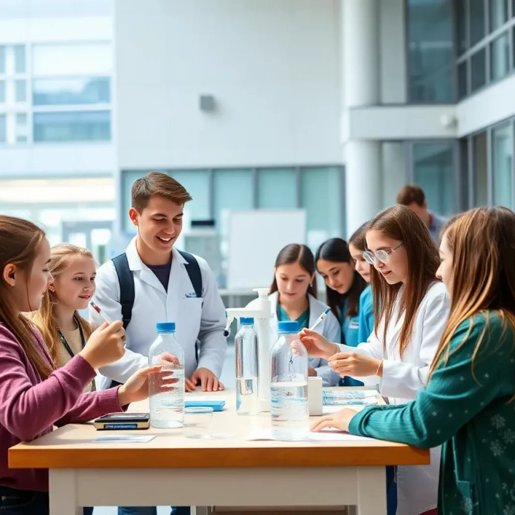 Students participating in a science workshop at Mississippi State University