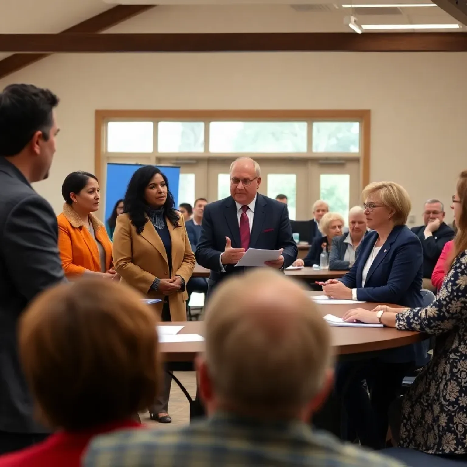 Diverse candidates speaking at Starkville election forum